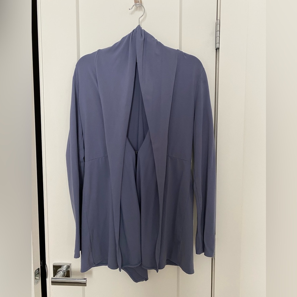 Athleta Womens Cardigan Agara Wrap Blue-Gray Size Medium
